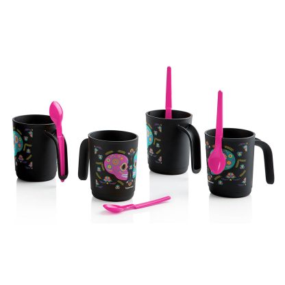 Tupper Ware Tupperware® Dia De Los Muertos Mug Set with Hang-On Spoons | Set of 4